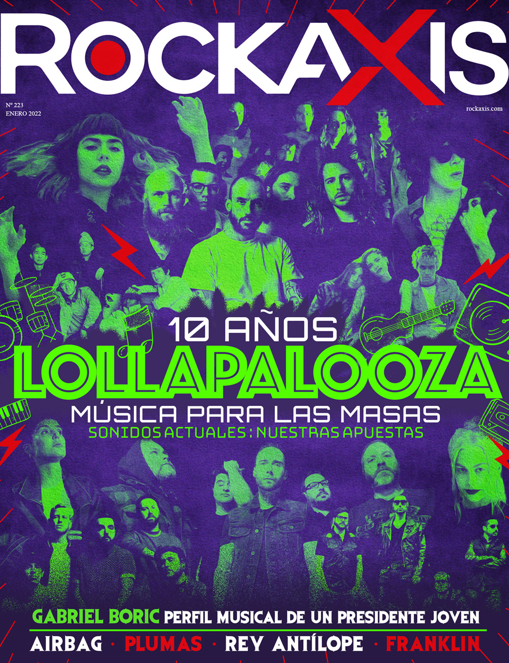 Celebramos los 10 años de Lollapalooza en revista #Rockaxis223
