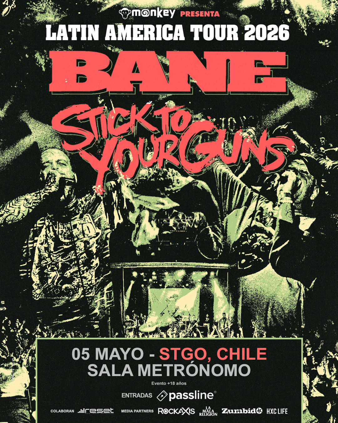 Bane confirma su regreso a Chile junto a Stick To Your Guns