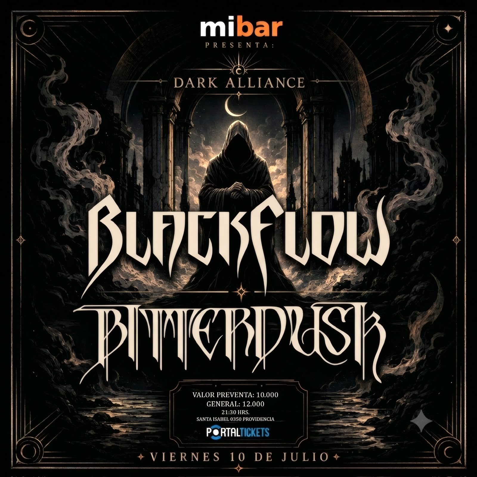 Dark Alliance: Bitterdusk y BlackFlow en vivo este 10 de julio