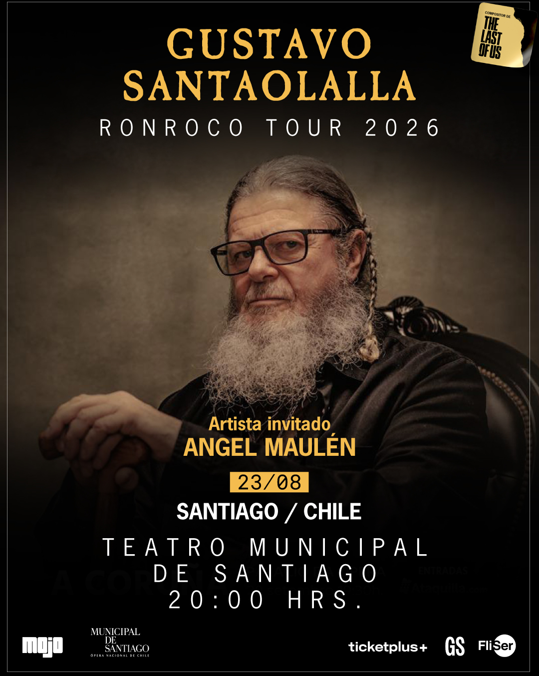 Ángel Maulén es el invitado al concierto de Gustavo Santaolalla en Santiago