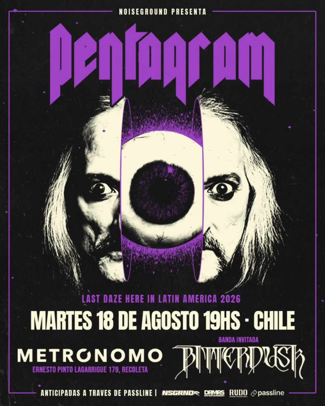 Concurso cerrado: Pentagram por última vez en Chile este 18 de agosto