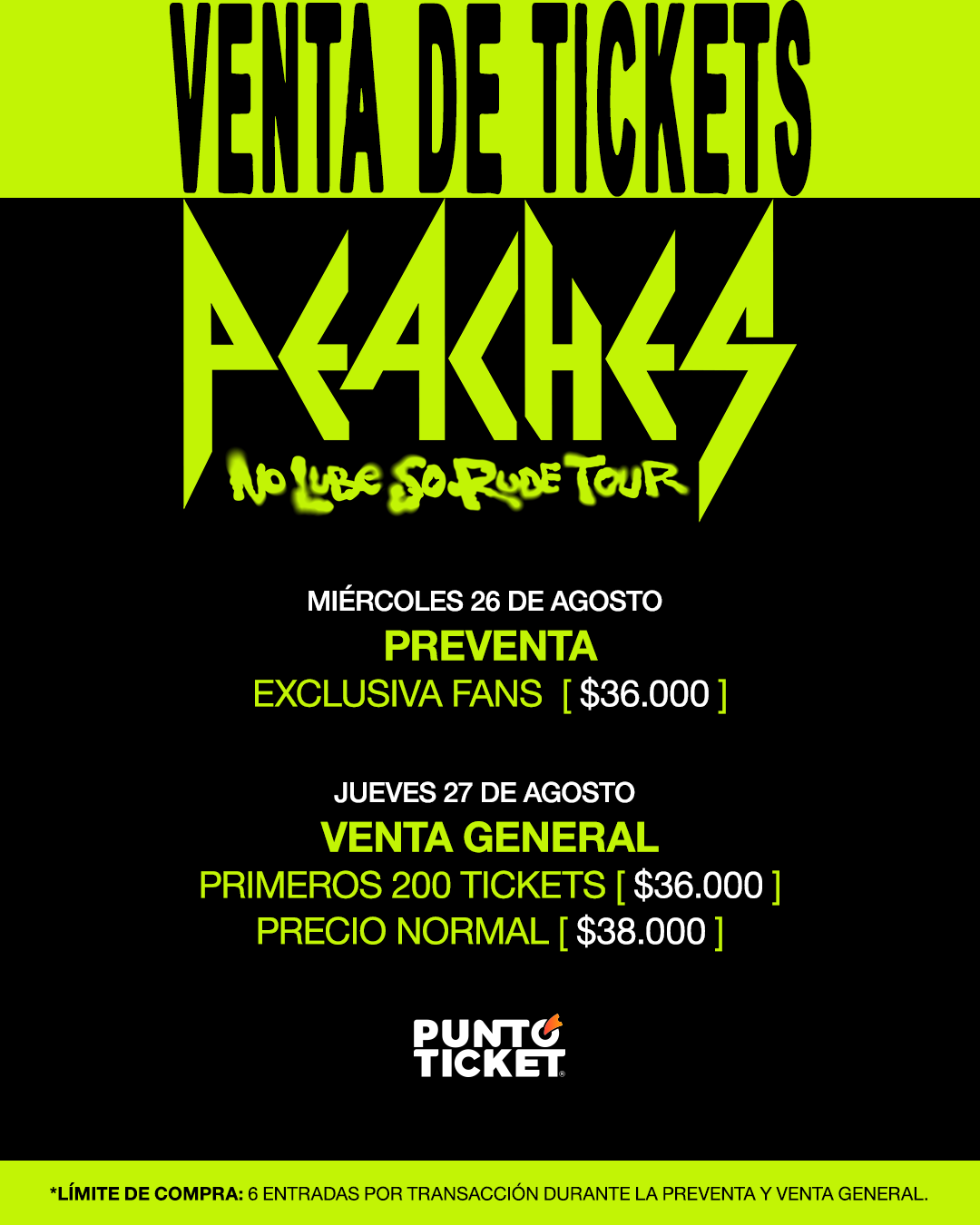 Peaches anuncia su regreso a Chile